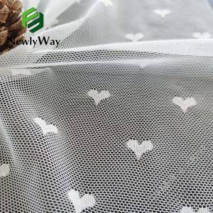 Heart-shaped nylon spandex stretch mesh knit fabric for Intimate apparel