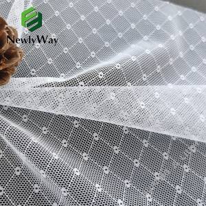 Hollow dots design nylon spandex stretch knit diamond mesh fabric for underwear