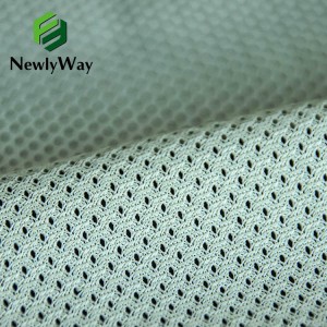 Factory direct selling low elastic sky star clothing fabric bird eye cloth low elastic hole cloth sportswear fabric