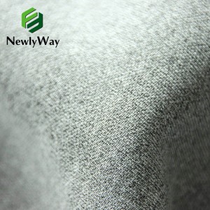 Heather grey 32 cotton cover silk plain grain school uniform fabric factory direct supply
