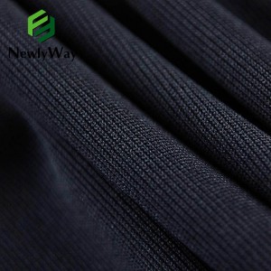 100% polyester 1*1 rib knitted fabric thread cuff collar T-shirt school uniform fabric