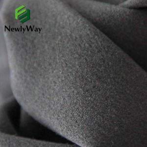 Polyester single face milled wool bura hoodie knitted fabric thermal underwear woven fabric