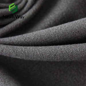 Polyester single face milled wool bura hoodie knitted fabric thermal underwear woven fabric