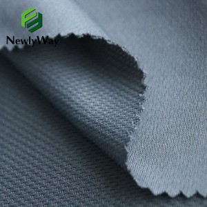 Summer quick drying football clothes fabric, sweat absorbing and breathable knitted net 100%polyester sports fabric