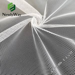 Lightweight polyester hexagon honeycomb net tulle mesh fabric for sports cushion