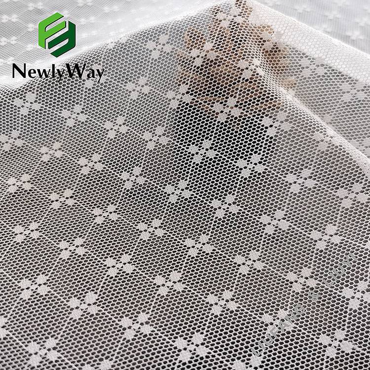 OEM China Diamond Mesh Fabric - Manufacturer nylon stretch spandex warp knitted floral lace mesh fabric for underwear – Liuyi