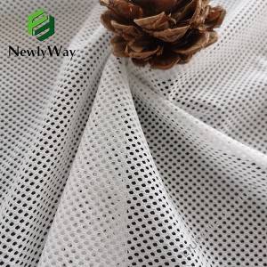 Popular white nylon and spandex tricot knit mesh fabric for sportswear lining