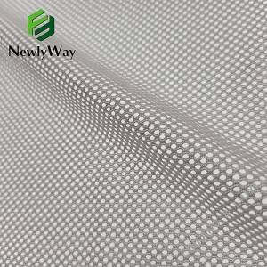 Popular white nylon and spandex tricot knit mesh fabric for sportswear lining