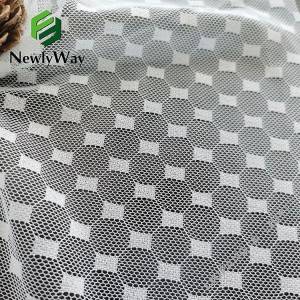Rectangular design nylon spandex warp knitted stretch mesh fabric for clothing’s sleeves