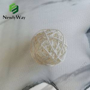 Simple Fashion Nylon Tulle Reinforce Net Mesh Fabric for Bridal Wedding Dress