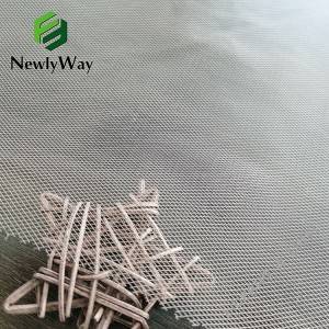 Stiff Fluffy Hand-feel Nylon Diamond Net Nesh Tulle Fabric for Wedding Party Decoration