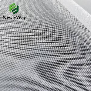 Transparent 40D nylon fiber hexagona net mesh tulle fabric for skirts
