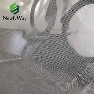 Transparent 40D nylon fiber hexagona net mesh tulle fabric for skirts
