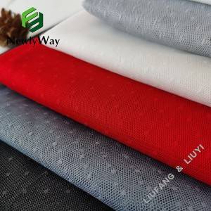 Ultramodern small polka dot polyester mesh white tulle warp knitted fabric for bridal veiling