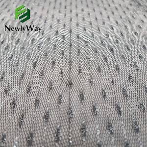 Good Wholesale Vendors Beaded Tulle Fabric – Ultramodern warp knitted sliver thread nylon fiber lace trim tulle fabric for skirt’s lace – Liuyi
