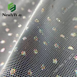 New Arrival China Glitter Mesh - Various Colors Glitter White Tulle Polyester Mesh Lace Fabric for Fashion Clothes – Liuyi