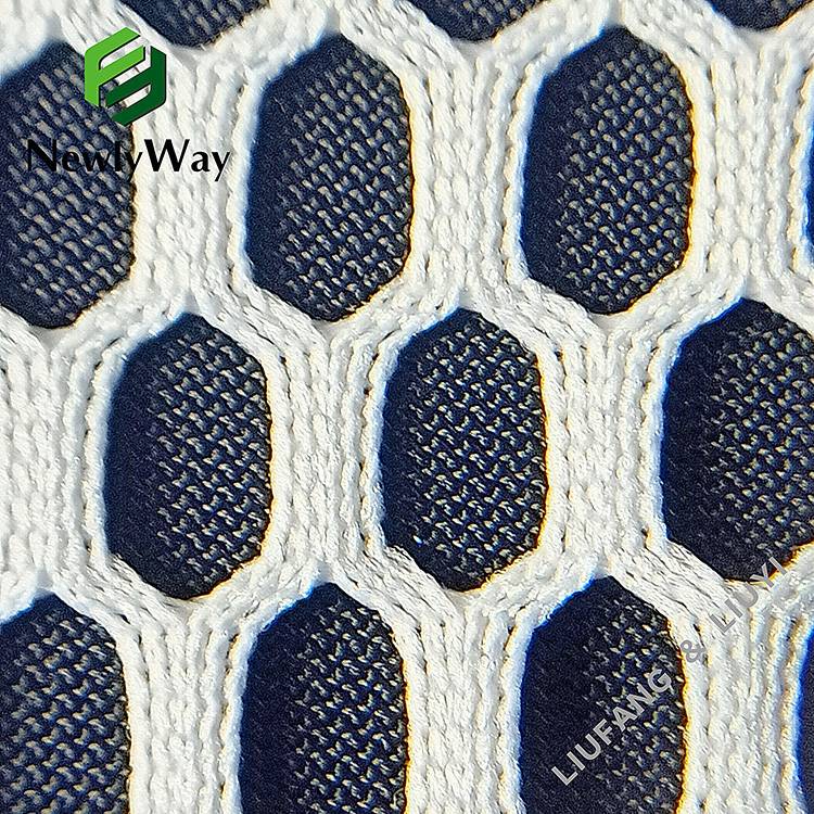 China Wholesale 75D polyester fiber warp knitted mesh fabric for