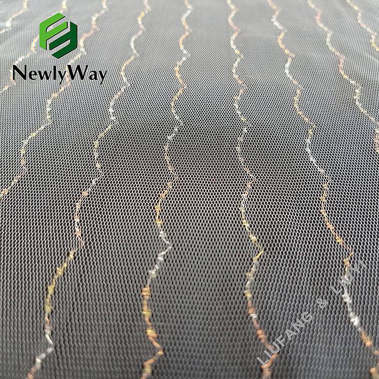 OEM/ODM China Rose Gold Tulle - Wholesale metallic yarns nylon mesh knit tulle fabric for accessories – Liuyi