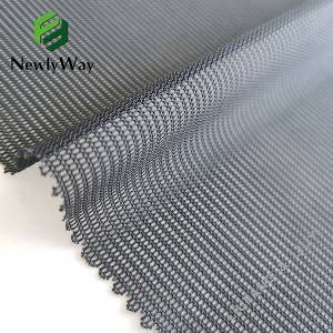 Wholesale polyester spandex square grid mesh warp knitted fabric for clothing