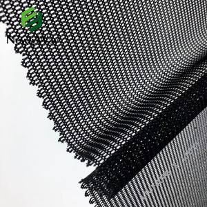 Wholesale polyester spandex square grid mesh warp knitted fabric for clothing