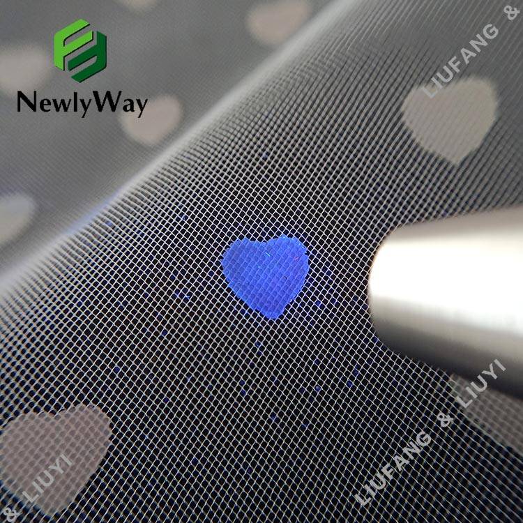 China Super Lowest Price Mesh Lace - Foil printed heart-shaped nylon tulle  material for skirts – Liuyi Manufacture and Factory