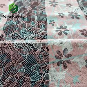 polyester cotton warp knitted printed mesh lace fabric online wholesale for dressmaking