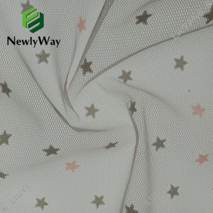 Manufacturer of Flocking Mesh - Printed star foil changed colors polyester tulle mesh fabric – Liuyi