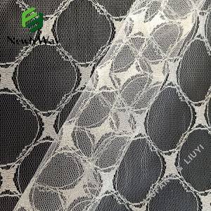 warp knitted nylon sliver thread tulle lace trim fabric for garment’s accessories
