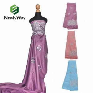 Wholesale Embroidery Satin Woven Fabric