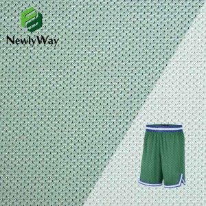 Factory direct selling low elastic sky star clothing fabric bird eye cloth low elastic hole cloth sportswear fabric