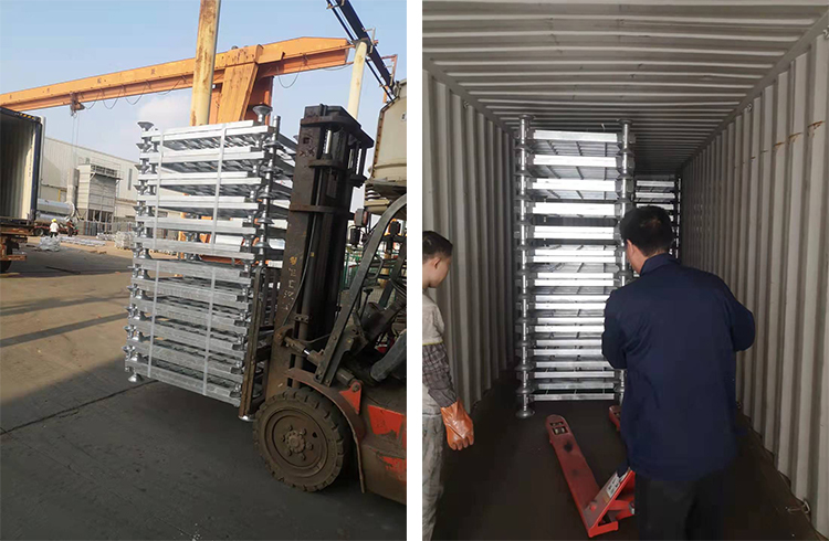 Galvanized Stacking Rack Delivery