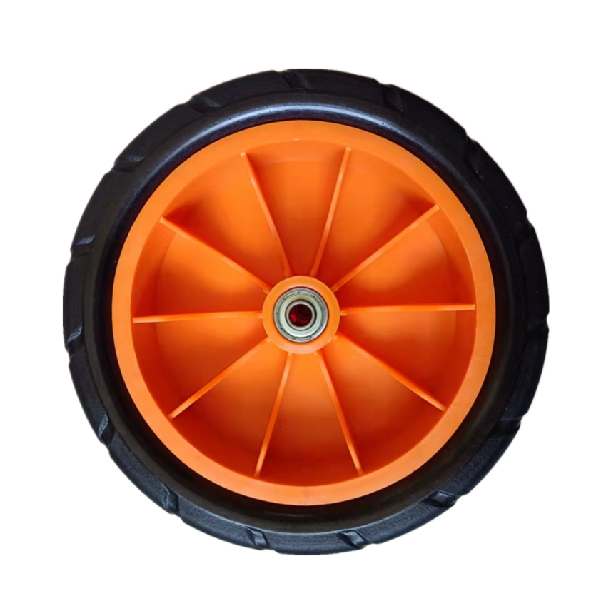 2022 Good Quality Pu Foam Rubber Wheel – 7′ 8′ flat free pu foam wheel for foldable trolley and tool cart – Lixiang Yutai