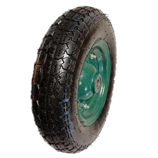 Wheelbarrow Tire Cua Roj Hmab Log 3.50-7 Featured Duab