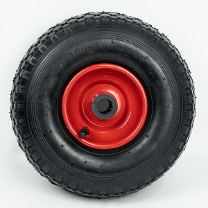 Pneumático e roda de goma pneumática para xardín de 10 polgadas 300-4