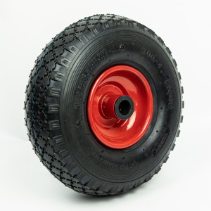 Pneumático e roda de goma pneumática para xardín de 10 polgadas 300-4