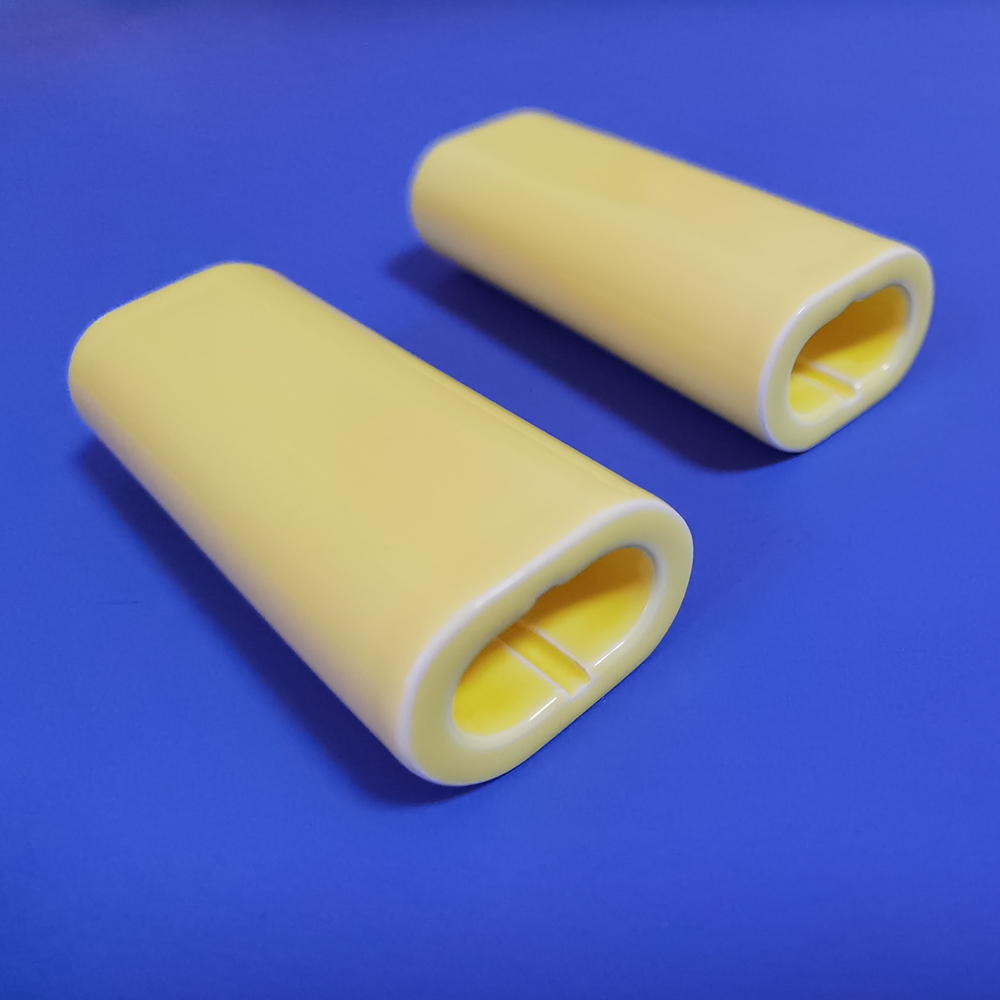 OEM Manufacturer Frosted Quartz Plate - All Surface Yellow Glazed Reflector Alumina Ceramic Reflector – LZY