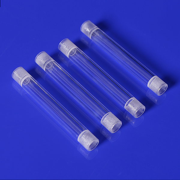 Quartz Glass Tube with Spiral or Threaded Mouth