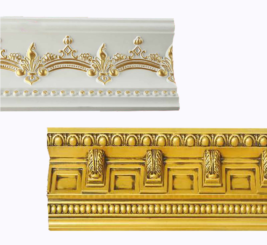 PU Polyurethane Carved Ceiling Cornices For Interior Decoration
