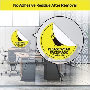 Custom Sign Sticker, Public Safety Decal, Face Cover Required Marker, Entry Reminder Label Printing/Print