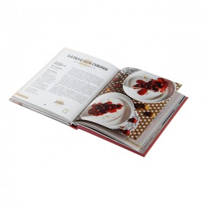 Custom restaurant menu print recipe cookbook/recipe book printing hardcover