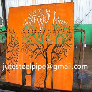 Laser production and processing of weather resistant steel landscape sculpture corten steel cladding price