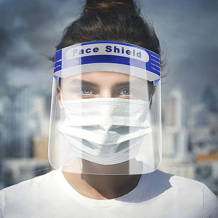Adjustable Transparent Full Face Protective Visor Face Shield Visors Eye Protection Anti Drool Splash-Proof for Virus in stock Featured Image