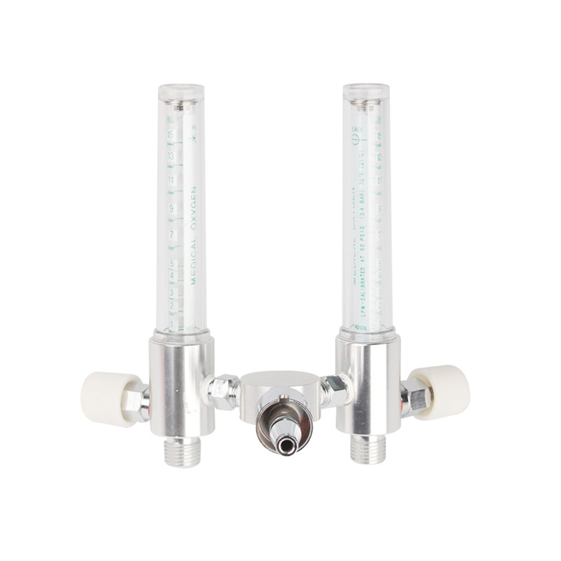 Double Wall Mounted Medical Oxygen Flowmeter With Humidifier Featured Image