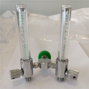 Double Wall Mounted Medical Oxygen Flowmeter With Humidifier