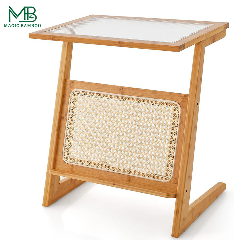 Bamboo Z-Leg Side Table
