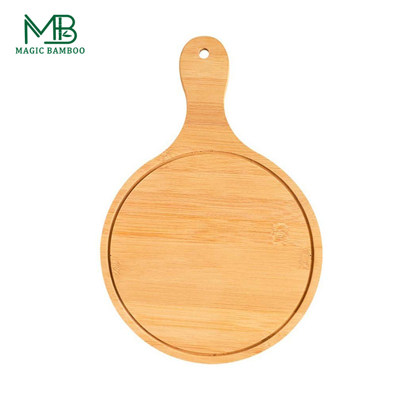 Bamboo Round Pizza Plate Pastry Tool