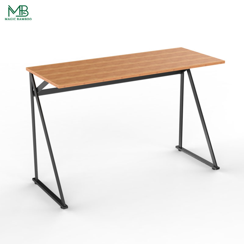 Customizable Office Table with Bamboo Finish