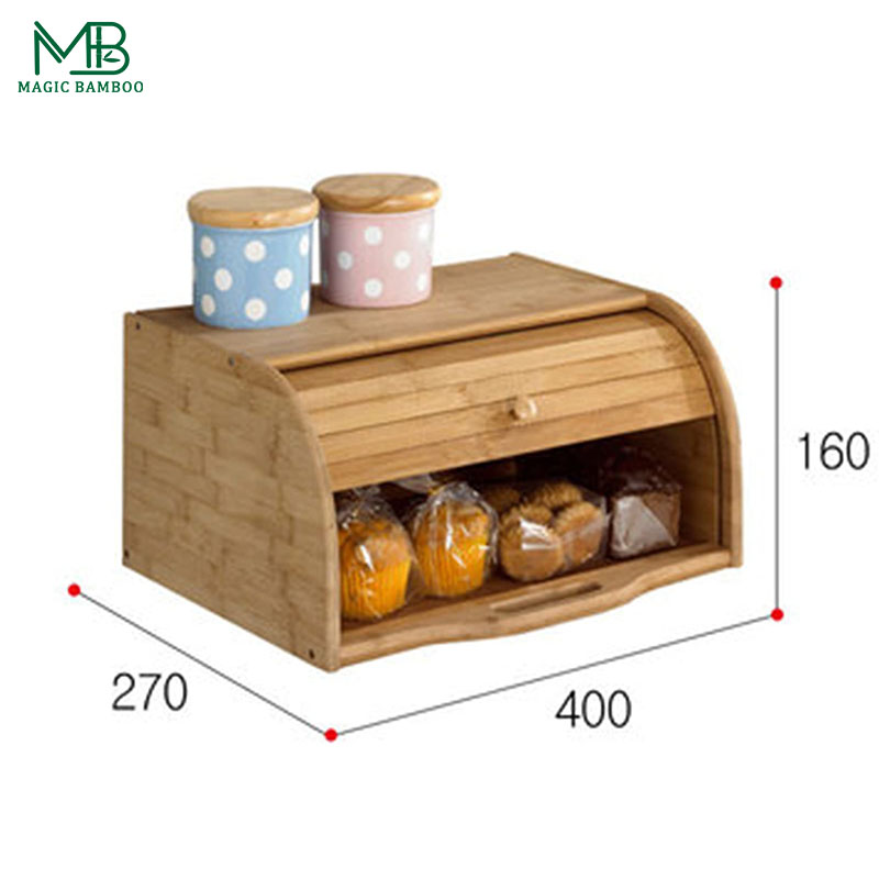 Bambusová povrchová krabice na chléb