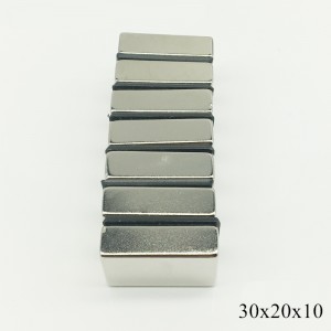Factory Wholesale 30x20x10 Strong Neodymium N52 Magnet