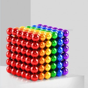 Neodymium Magnet Sphere Bucky Rainbow Sib Nqus Pob hauv Tshuag